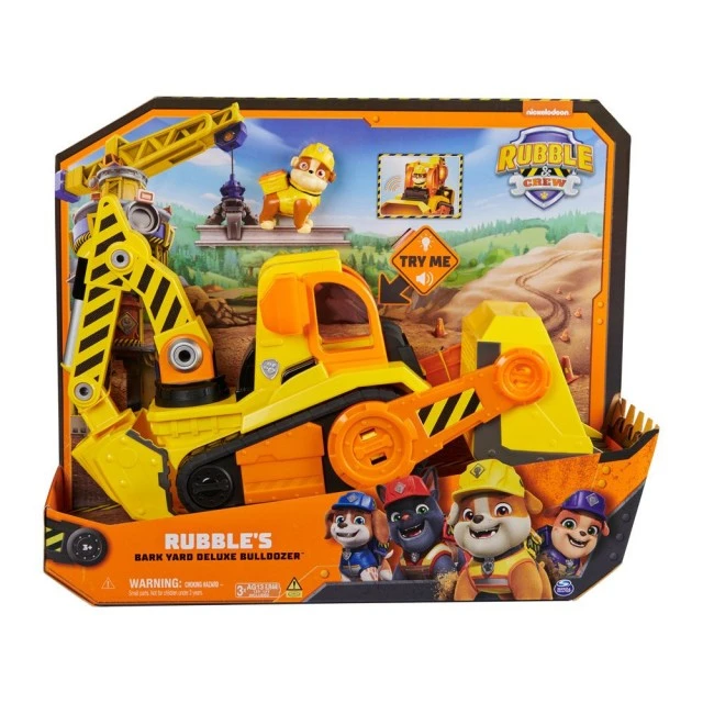 Paw Patrol Rubble and Crew Construction Truck with Sound and Light Effects and Rubble Puppy
