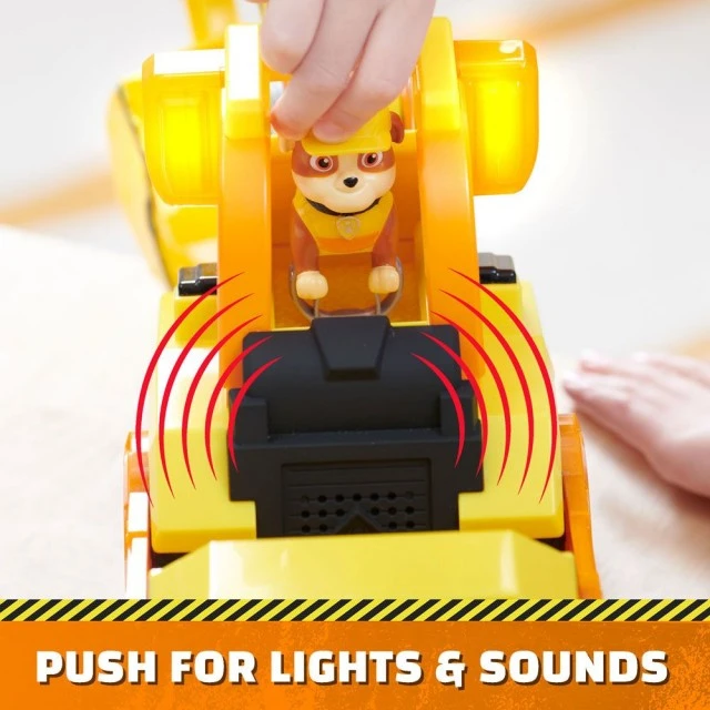 Paw Patrol Rubble and Crew Construction Truck with Sound and Light Effects and Rubble Puppy