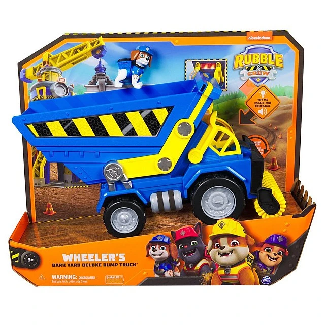 Paw Patrol Rubble and Crew Construction Truck with Sound and Light Effects and Wheeler Puppy
