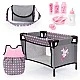 BAYER Doll Cot and Sleeping Bag TRAVEL SET 11 in 1
