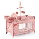BAYER Doll Playpen with High Chair and Carousel Pink