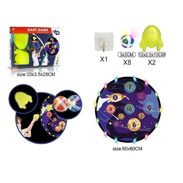 N-TOYS Darts Game with Glowing Balls