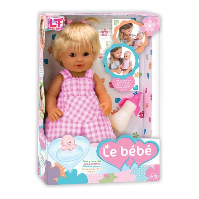LT Squealing doll with hair LE PETIT BEBE