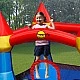 HAPPY HOP Trampoline castle with slide and pump 365x265x215