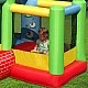 HAPPY HOP Trampoline castle with slide, balls and pump 325x300x220