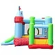 HAPPY HOP Trampoline castle with slide, balls and pump 325x300x220
