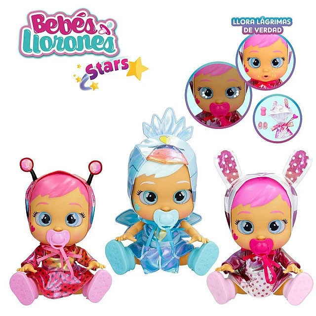 IMC CRYBABIES Stars Teardrop Doll with stars in eyes Coney, Lady, Sydney