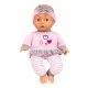 Bayer Кукла с меко тяло 30 см. My First Baby със сива панделка