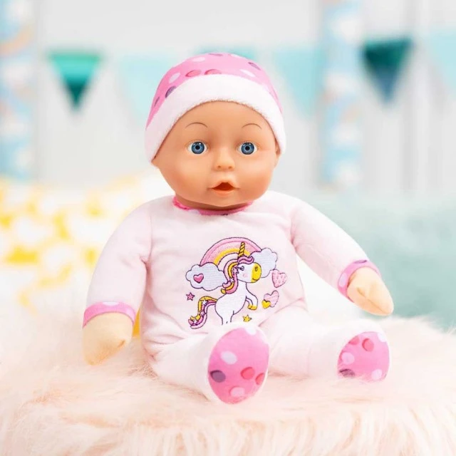 Bayer Doll soft body 30 cm. My First Baby Unicorn Onesie