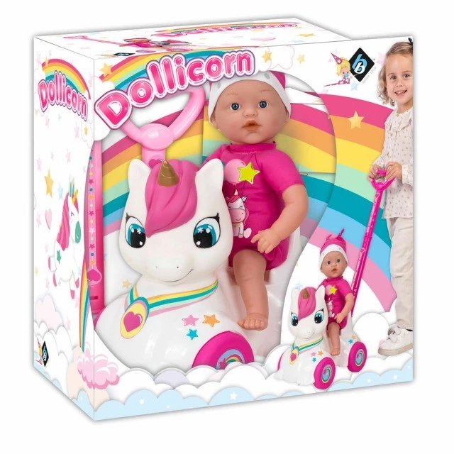LT Dollicorn Doll 37 cm. with Ride-On Unicorn