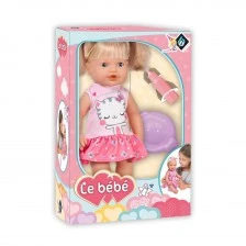 LT Squealing doll with hair LE PETIT BEBE