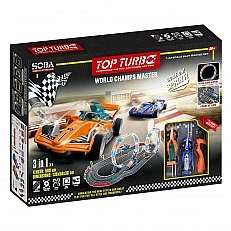 SOBA Top Turbo Състезателна Писта 2 Лупинга Светеща 2 Коли 1:43 560см.