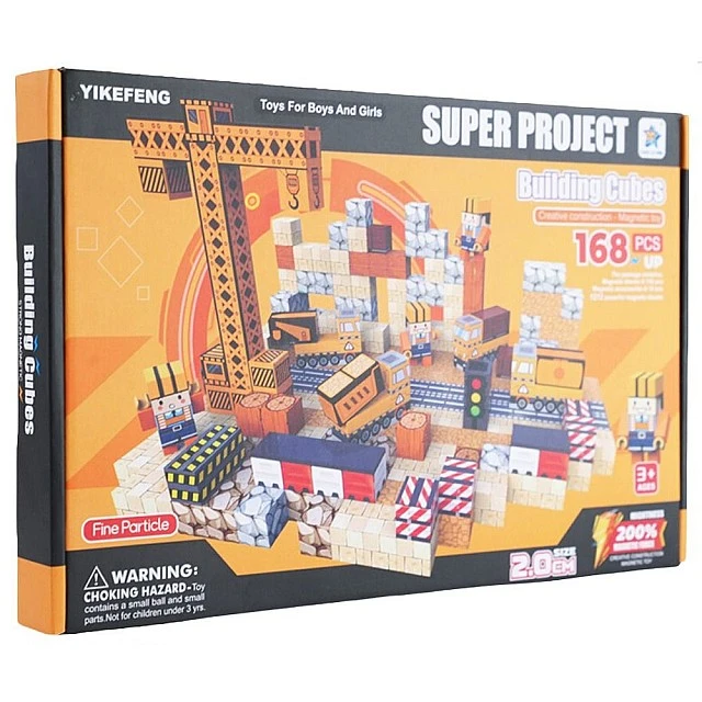 Super Project Magnetic Blocks Puzzle 168 pieces.