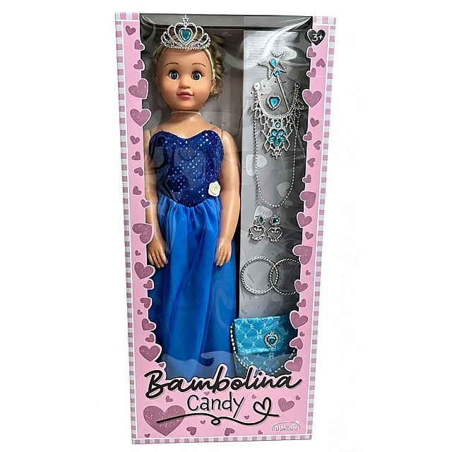 BAMBOLINA Candy Doll 70cm. with Jewelry and Bag