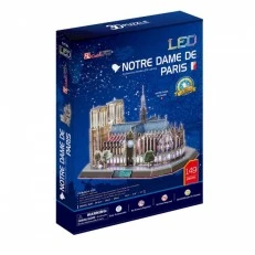 Notre Dame - 3D Пъзел с LED светлини