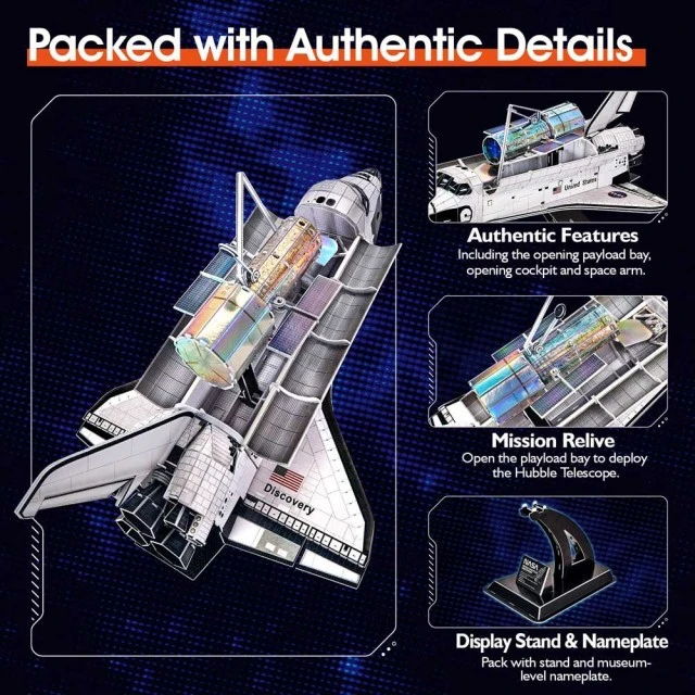 CubicFun Пъзел 3D NASA Космическа совалка Discovery 126ч.