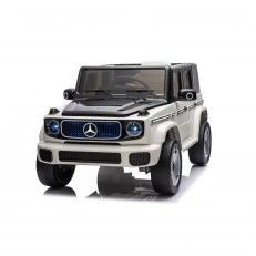 Battery-powered MERCEDES BENZ jeep with parental control 12V White