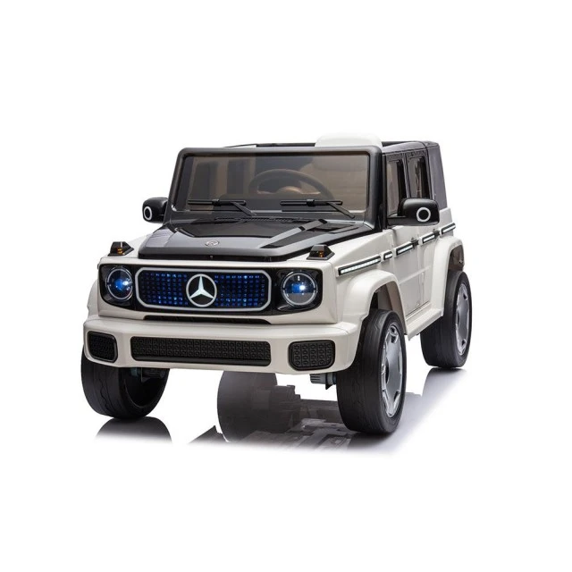 Battery-powered MERCEDES BENZ jeep with parental control 12V White