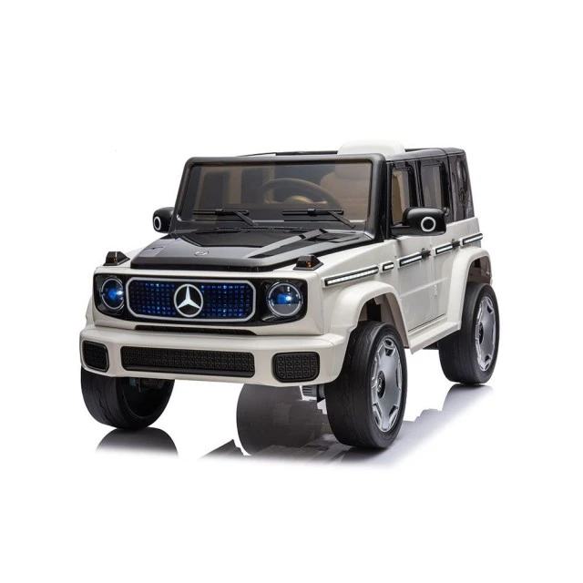 Battery-powered MERCEDES BENZ jeep with parental control 12V White