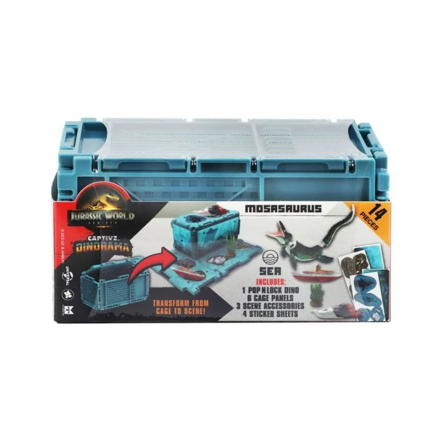 JURASSIC WORLD Mini cage with dinosaur