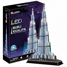 CubicFun Пъзел 3D Burj Khalifa 136ч. с LED светлини
