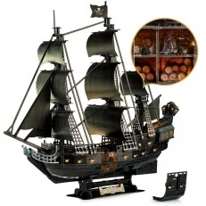 CubicFun Пъзел 3D Queen Anne's Revenge 293ч. с LED светлини