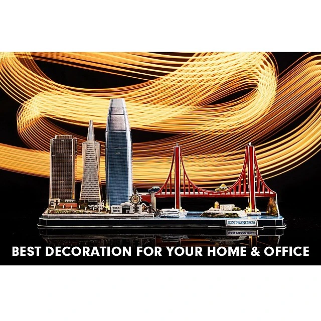 CubicFun Пъзел 3D Cityline San Francisco 90ч. с LED светлини