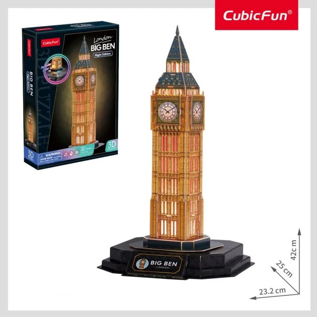 CubicFun Puzzle 3D Big Ben London Night Edition with LED lights
