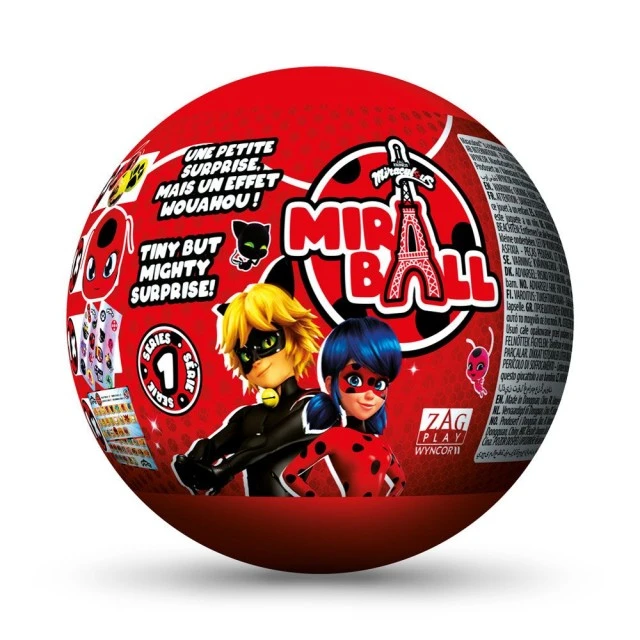 MIRACULOUS Калинката и Котарака Топка с плюшена играчка изненада Miraball M14025/14007