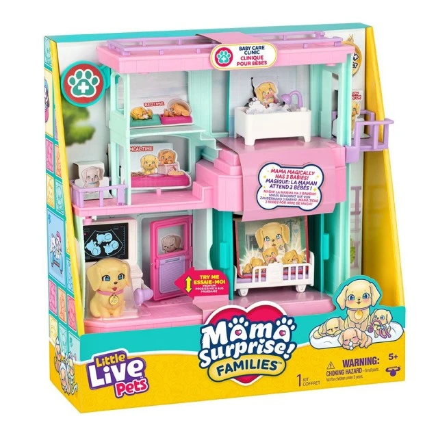 Live Pets Mama Surprise Families Ветеринарна Клиника с Мама с 3 Бебета