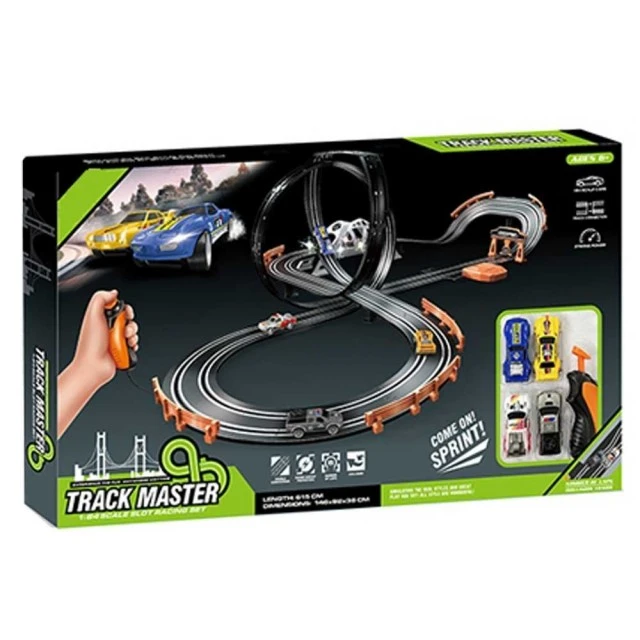 OCIE SOBA Slot Track Master Race Track 2 Cars with Additional Tuning 1:64 615cm.