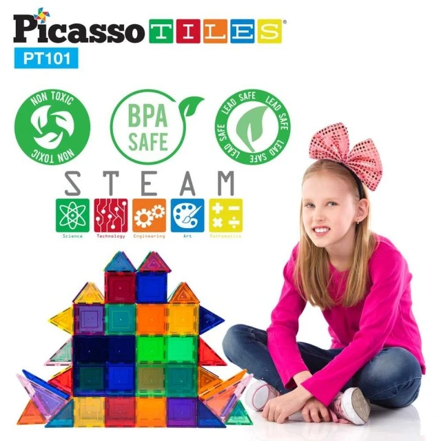 Picasso STEAM Магнитен конструктор 101 части