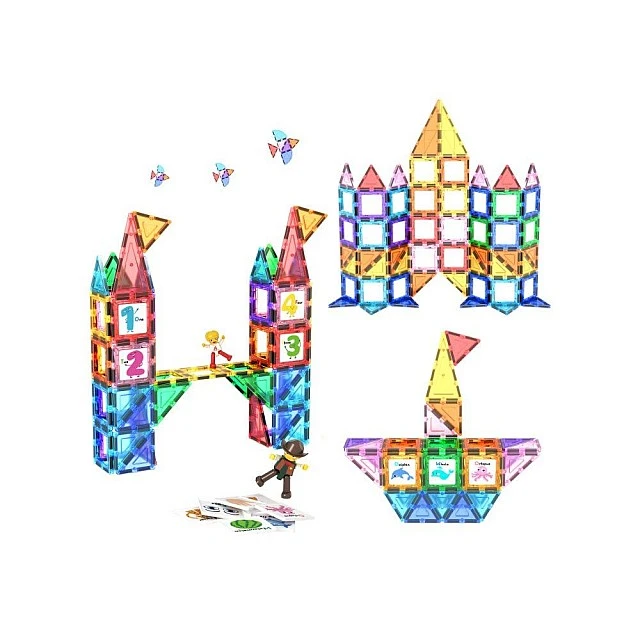 Picasso Magnetic Construction Set with Wheel Base and 2 Figures 121 Pieces