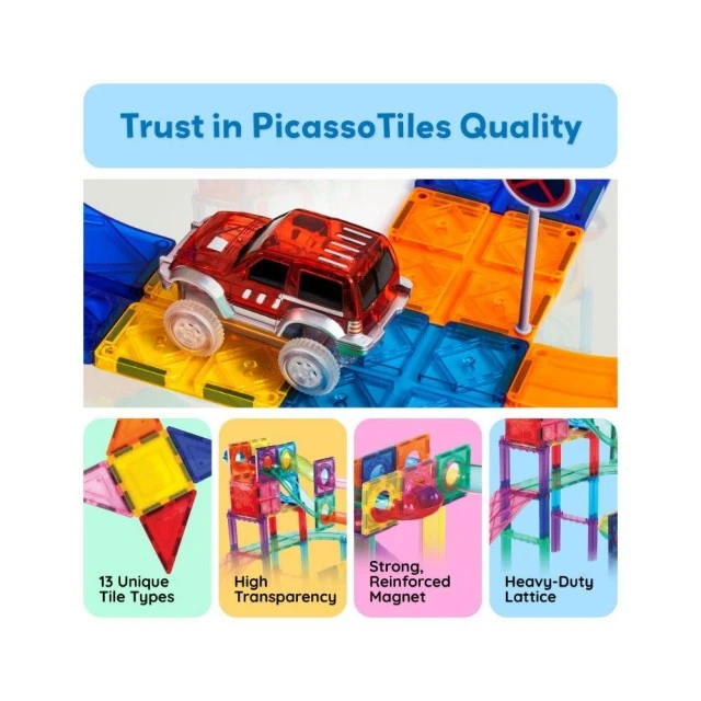 Picasso Magnetic Constructor Ball Track 3 in 1 108 pieces