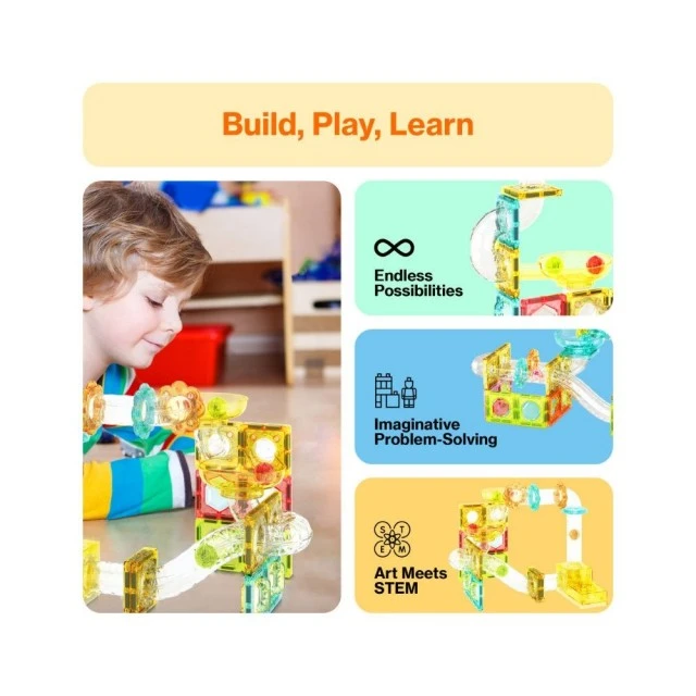 Picasso Magnetic Construction Set Ball Track Travel 100 pieces