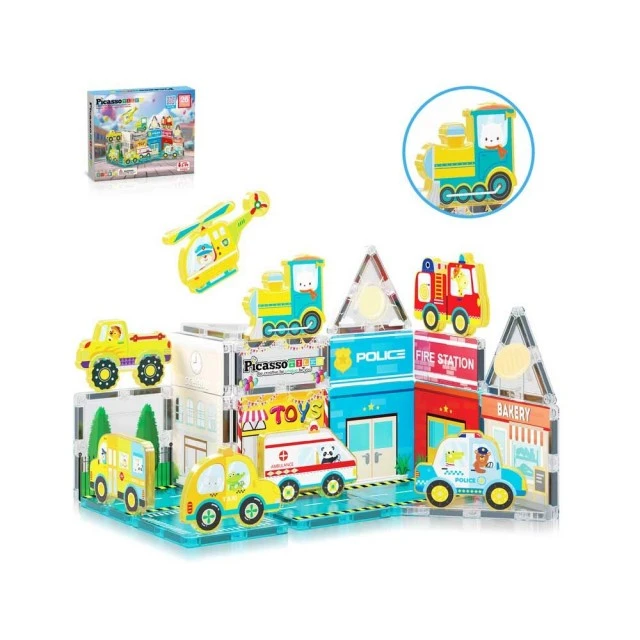 Picasso STEAM Magnetic constructor City traffic 26 pieces