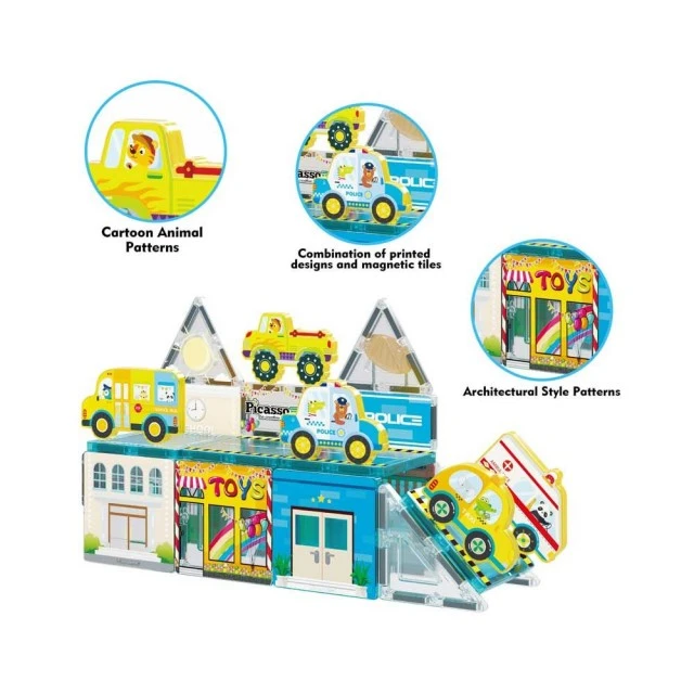Picasso STEAM Magnetic constructor City traffic 26 pieces