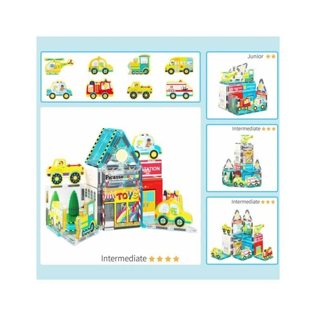 Picasso STEAM Magnetic constructor City traffic 26 pieces