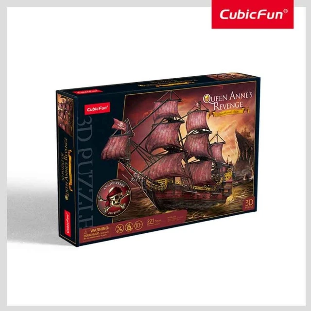 CubicFun Пъзел 3D Кораб Queen Anne’s Anniversary Edition 391ч.