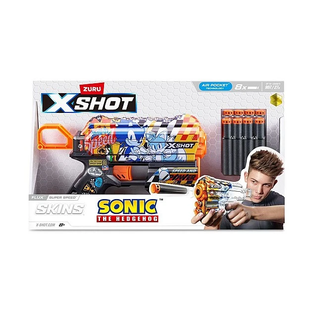 X Shot Sonic Бластер FLUX 8 стрели