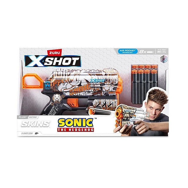 X Shot Sonic Бластер FLUX 8 стрели