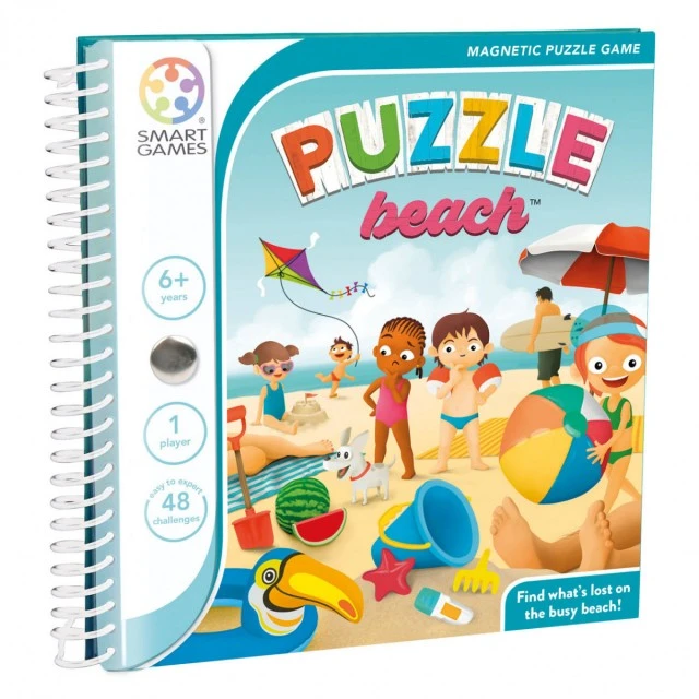 Logical magnetic road game puzzle beach