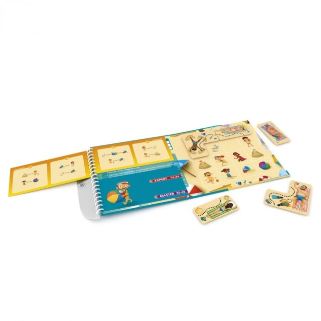 Logical magnetic road game puzzle beach