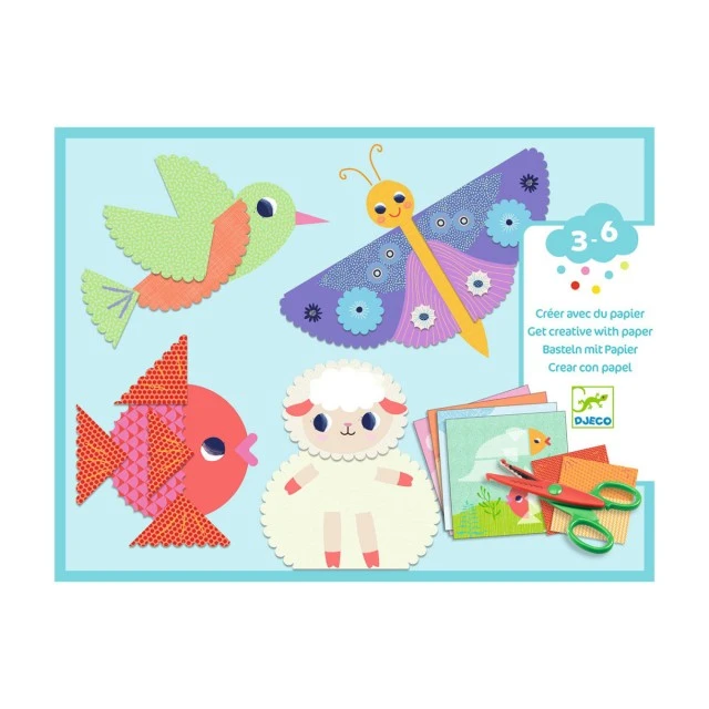 Make circle-in-circle sticker collages with a knife