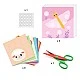 Make circle-in-circle sticker collages with a knife