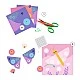 Make circle-in-circle sticker collages with a knife