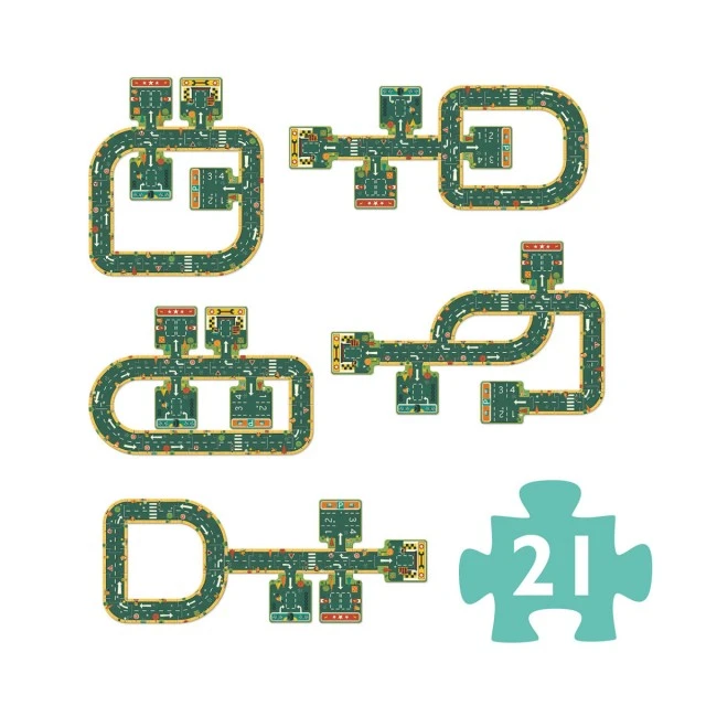 Giant puzzle roads