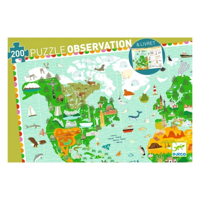 Educational puzzle tour around the world