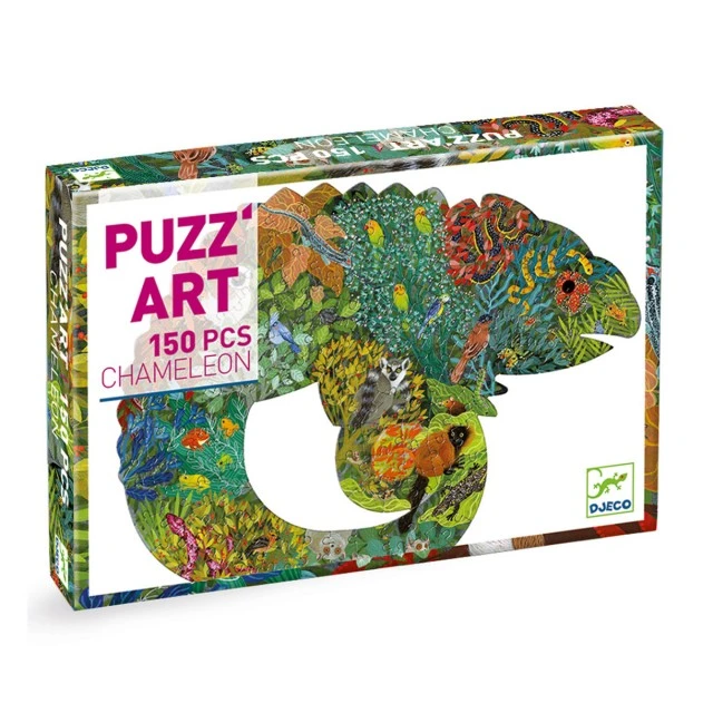 Puzzle art chameleon