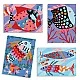 Children’s set for coloring with colored sand fish